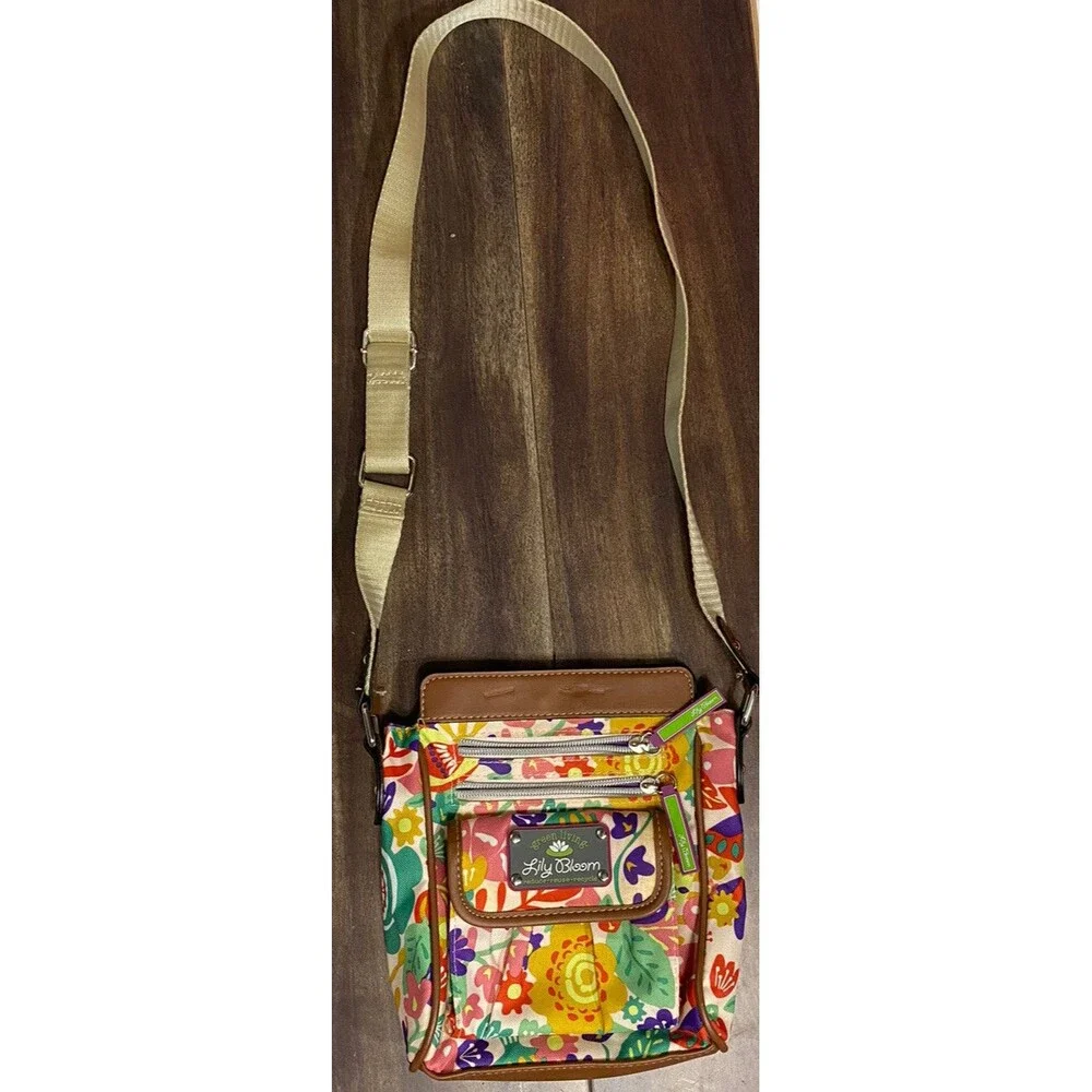Eco-Friendly Lily Bloom Maggie Flowered‎ Pattern Travel Bag Purse Satchel